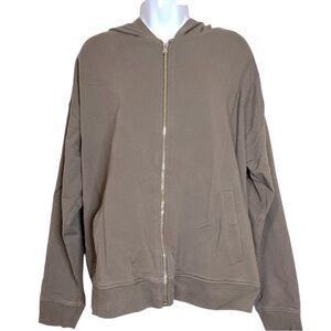 Universal Standard Fundamental French Terry Zip-Up Hoodie Sweatshirt